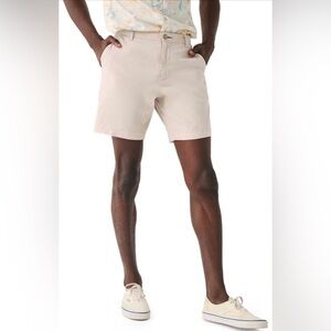 NWT Faherty Tradewinds Linen/Organic Cotton White Shorts 7.5 Inseam Sz. 42 Mens